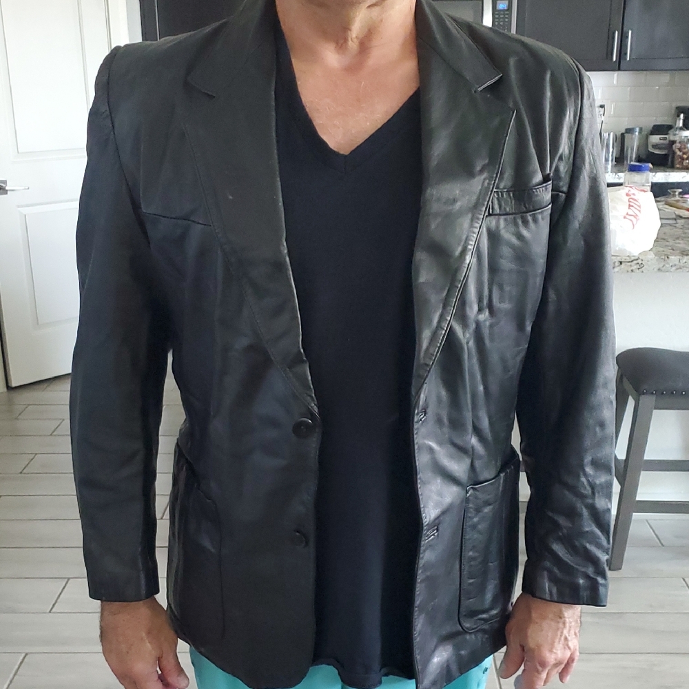 Men's Black Leather Jacket